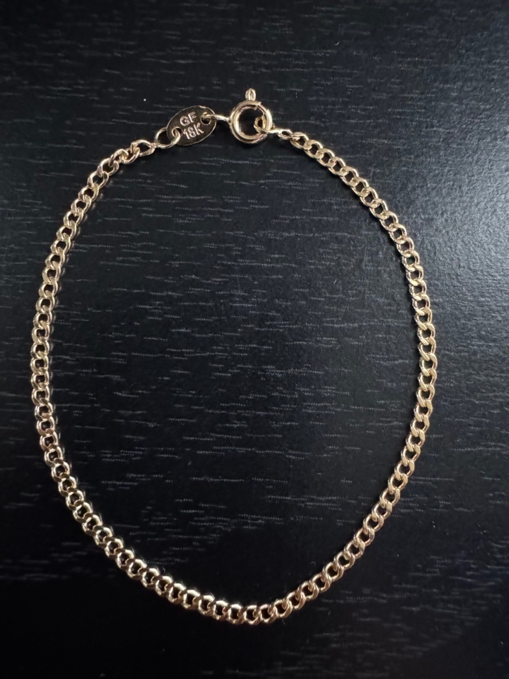 18k Gold filled curb link bracelet